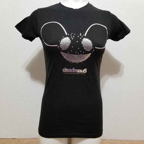 Deadmau5 shirt Small shiny logo graphic mouse band merch - Picture 1 of 8